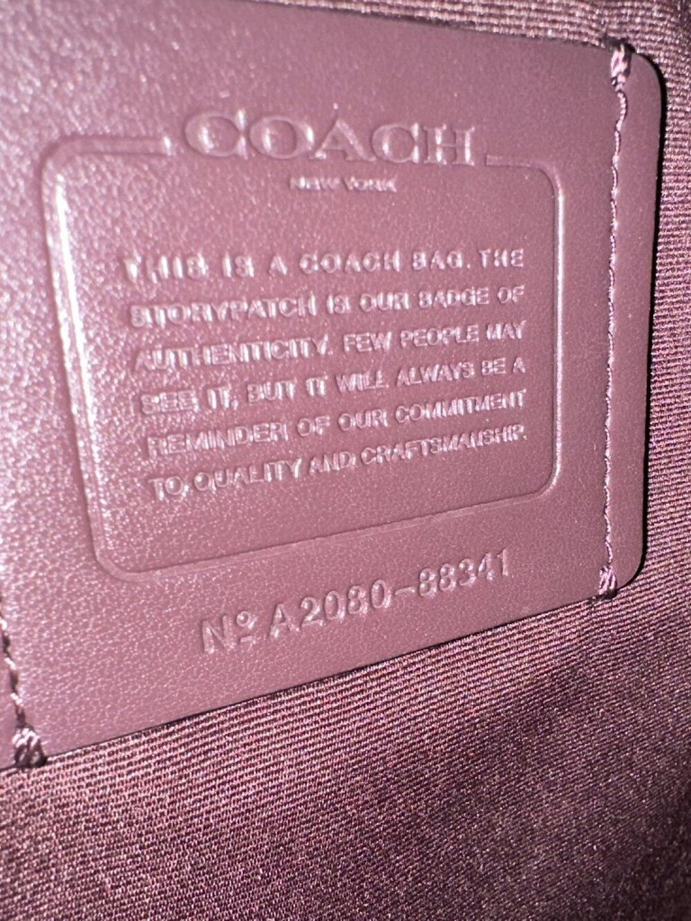 Coach Plaza Brown Pebble Polished Leather Tote/Shoulder Bag #A2080-88341 - Picture 8 of 13